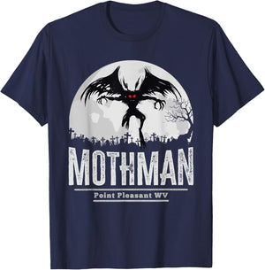 Mothman Cryptid Point Pleasant cryptozoology Halloween T-Shirt - T-Shirt | Navy
