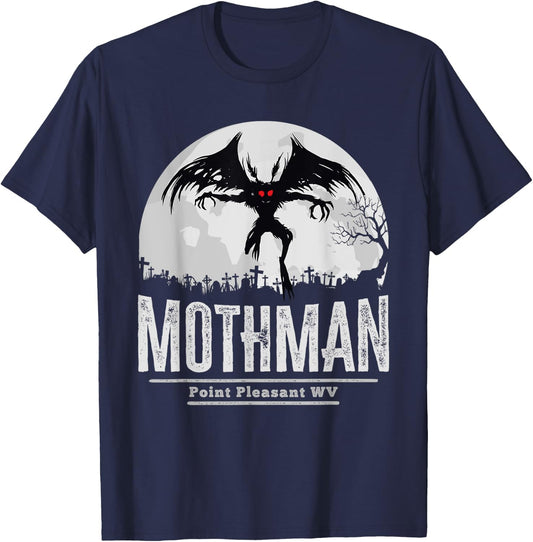 Mothman Cryptid Point Pleasant cryptozoology Halloween T-Shirt - T-Shirt | Navy