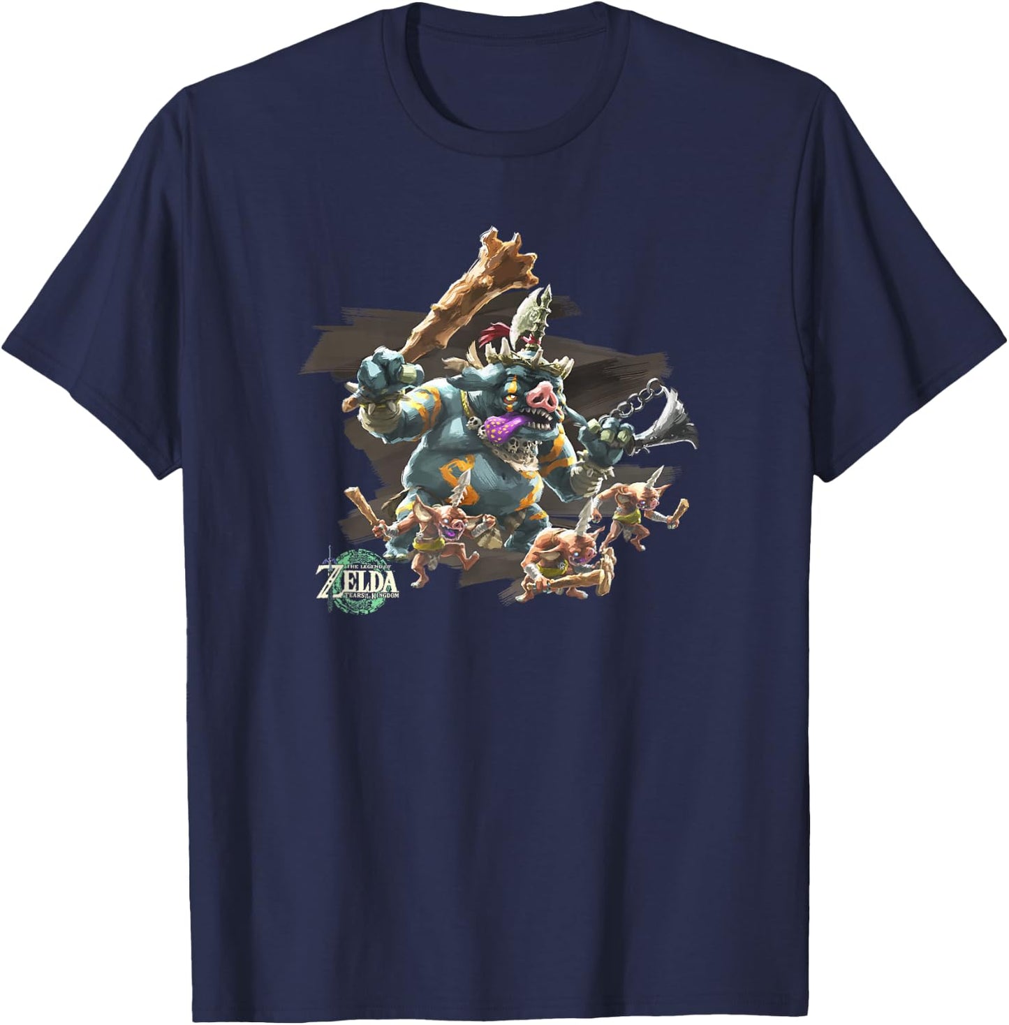 The Legend of Zelda Tears of The Kingdom Boss Bokoblin T-Shirt - T-Shirt | Navy