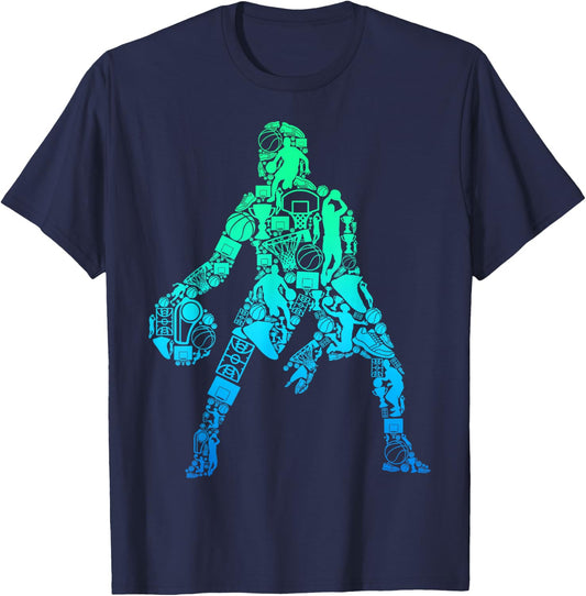 Basketball Boys Kids Men T-Shirt - T-Shirt | Navy