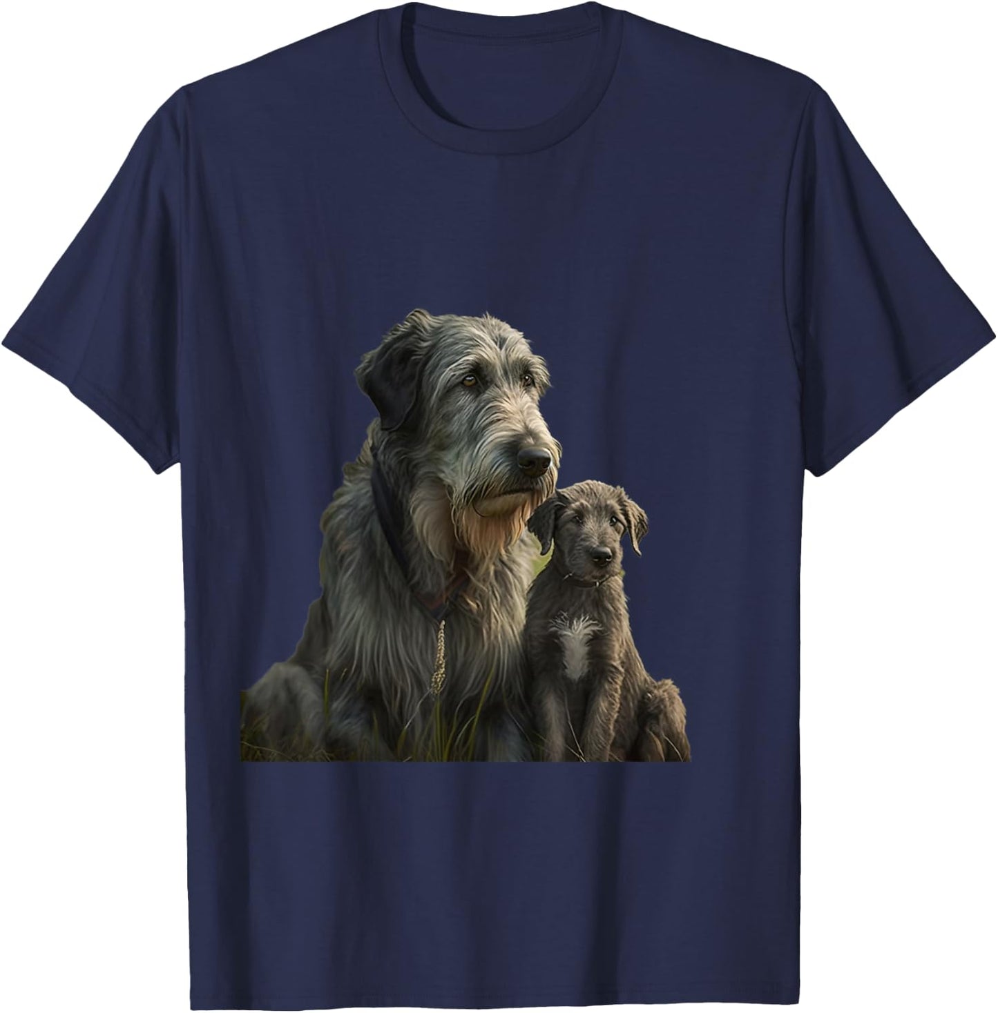 Irish Wolfhound Fathers Day - Irish Wolfhound T-Shirt - T-Shirt | Navy