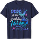 Dada Of The Birthday Mermaid Matching Family 1st Birthday T-Shirt - T-Shirt | Navy