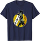 Marvel X-Men Magik Wielding Swords Vintage Circle Portrait T-Shirt - T-Shirt | Navy