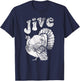 Funny Jive Thanksgiving Turkey Day Retro Holiday T-Shirt - T-Shirt | Navy