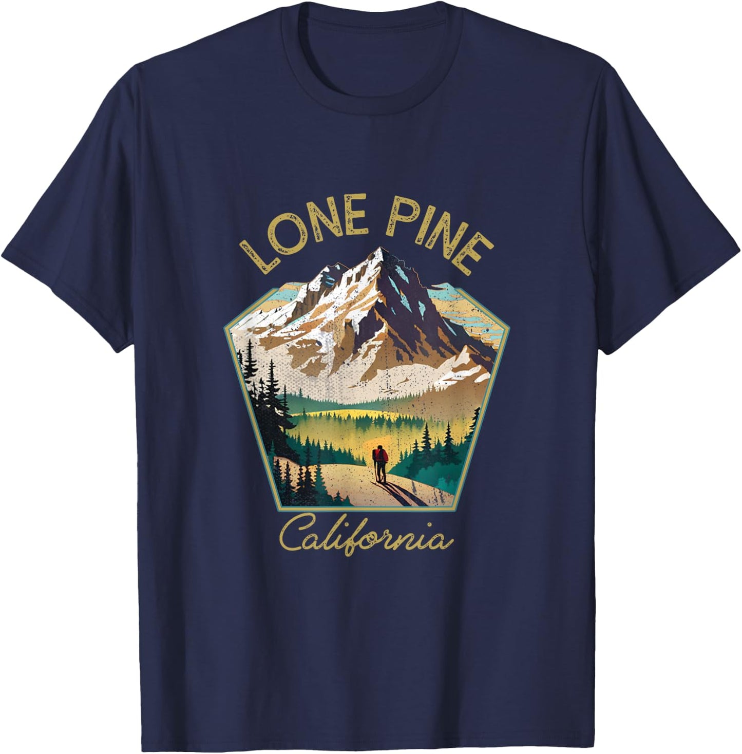 Lone Pine Retro Clothing - Lone Pine Souvenir T-Shirt - T-Shirt | Navy