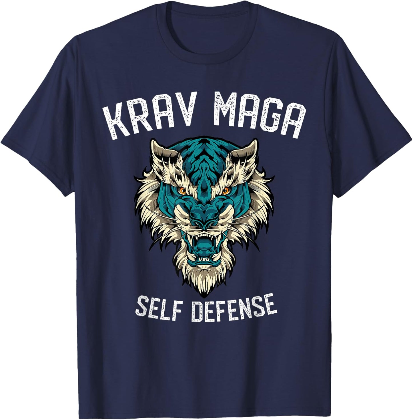 Krav Maga Self Defense Lion - Israeli Defense Force T-Shirt - T-Shirt | Navy