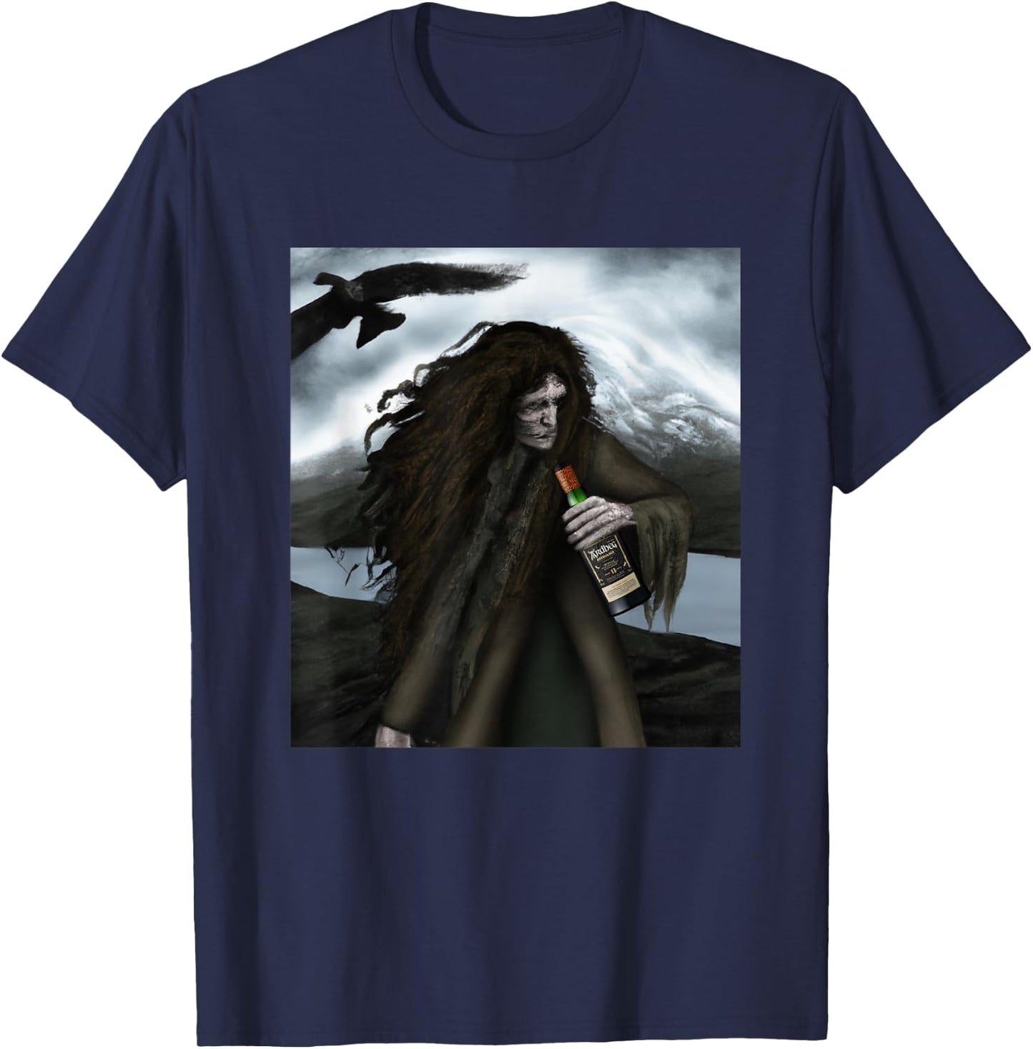 MonnemBlue Ardbeg The Harpy's Tale -Adults Black Short Sleeve Small T-Shirt - T-Shirt | Navy