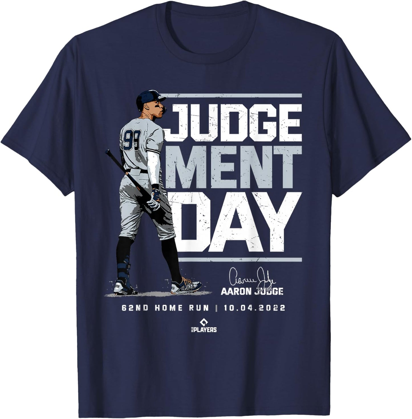 Aaron Judge Judgement Day Aaron Judge New York MLBPA T-Shirt - T-Shirt | Navy