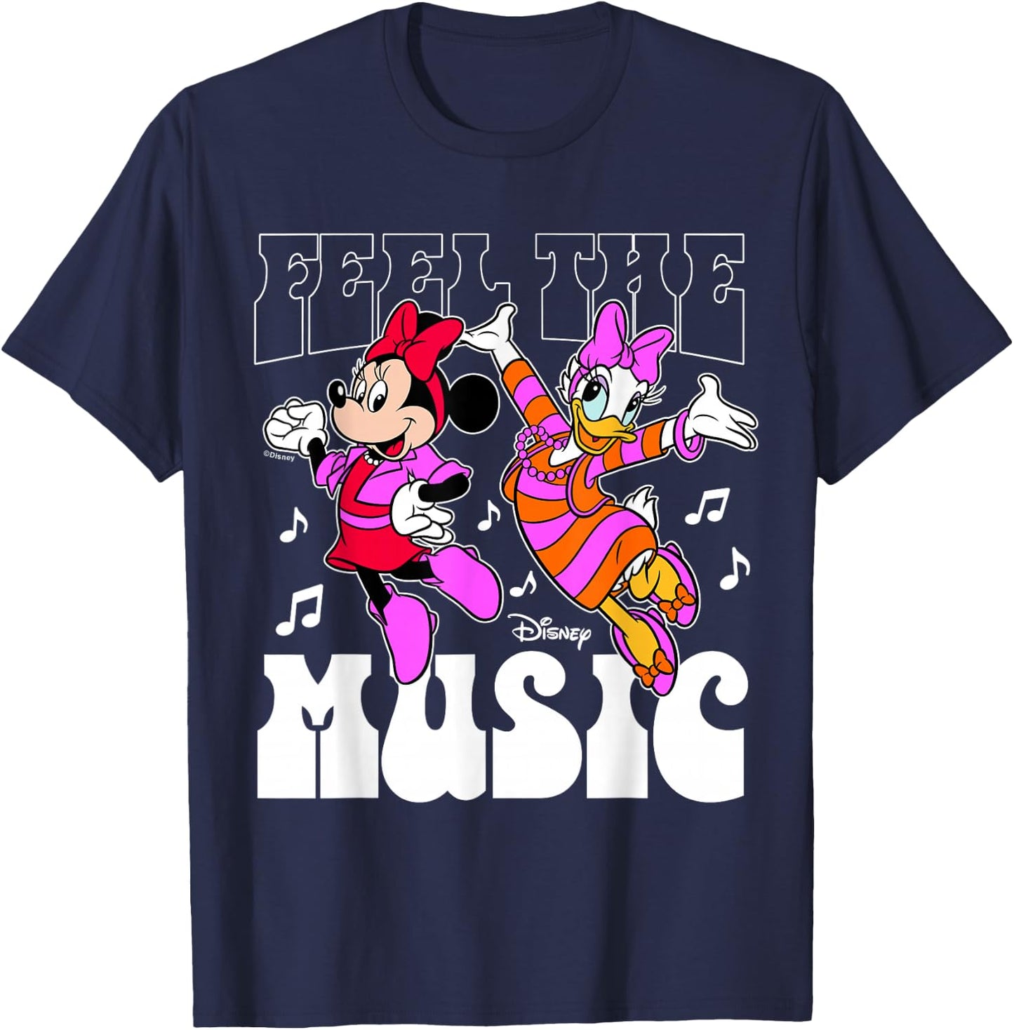 Minnie Mouse Daisy Duck - Feel The Music T-Shirt - T-Shirt | Navy