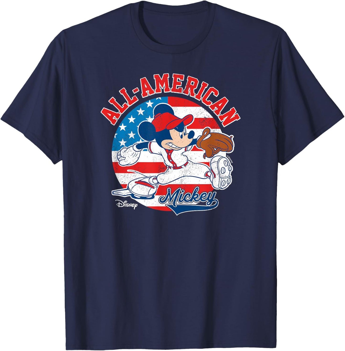 Disney - Mickey Americana Baseball T-Shirt - T-Shirt | Navy
