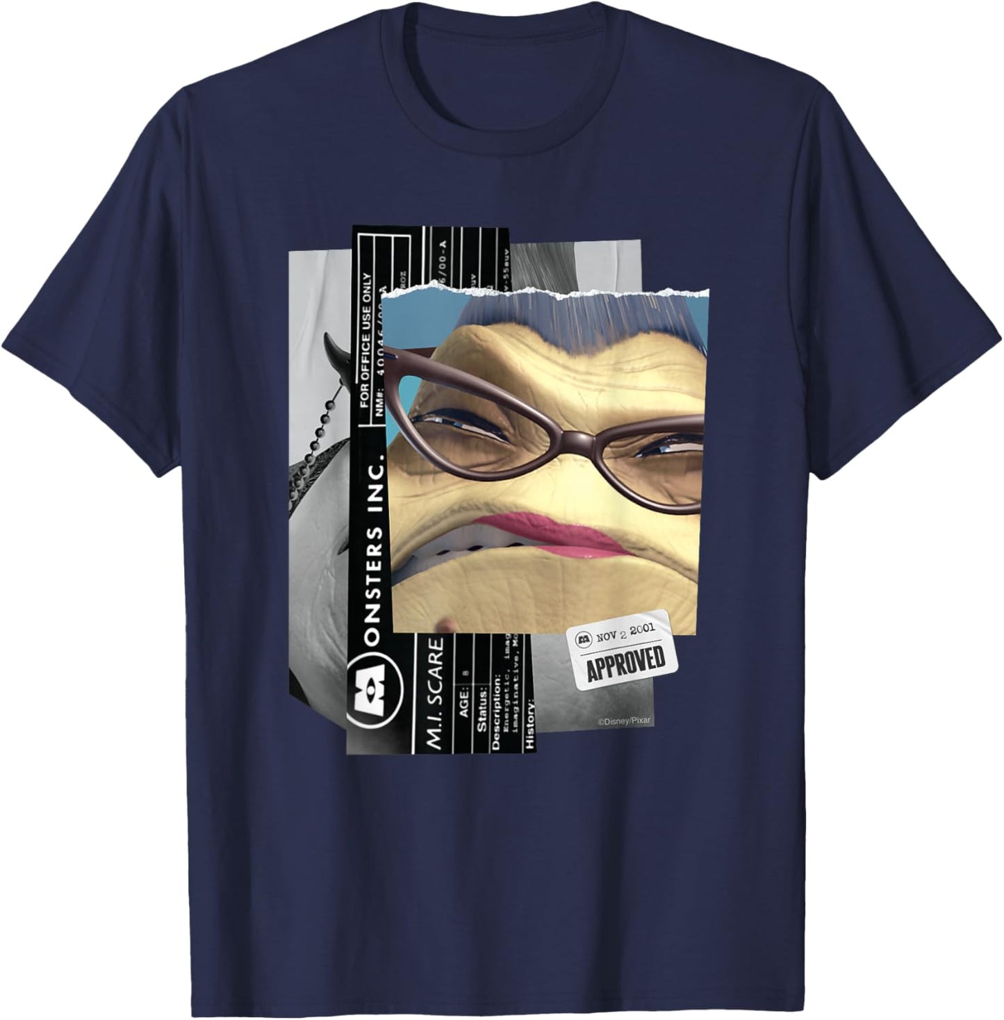 Disney and Pixar’s Monsters, Inc. Roz Personnel File T-Shirt - T-Shirt | Navy