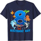 8th Birthday Party Ocean 8 Year Old Sea Fish Birthday Boy T-Shirt - T-Shirt | Navy