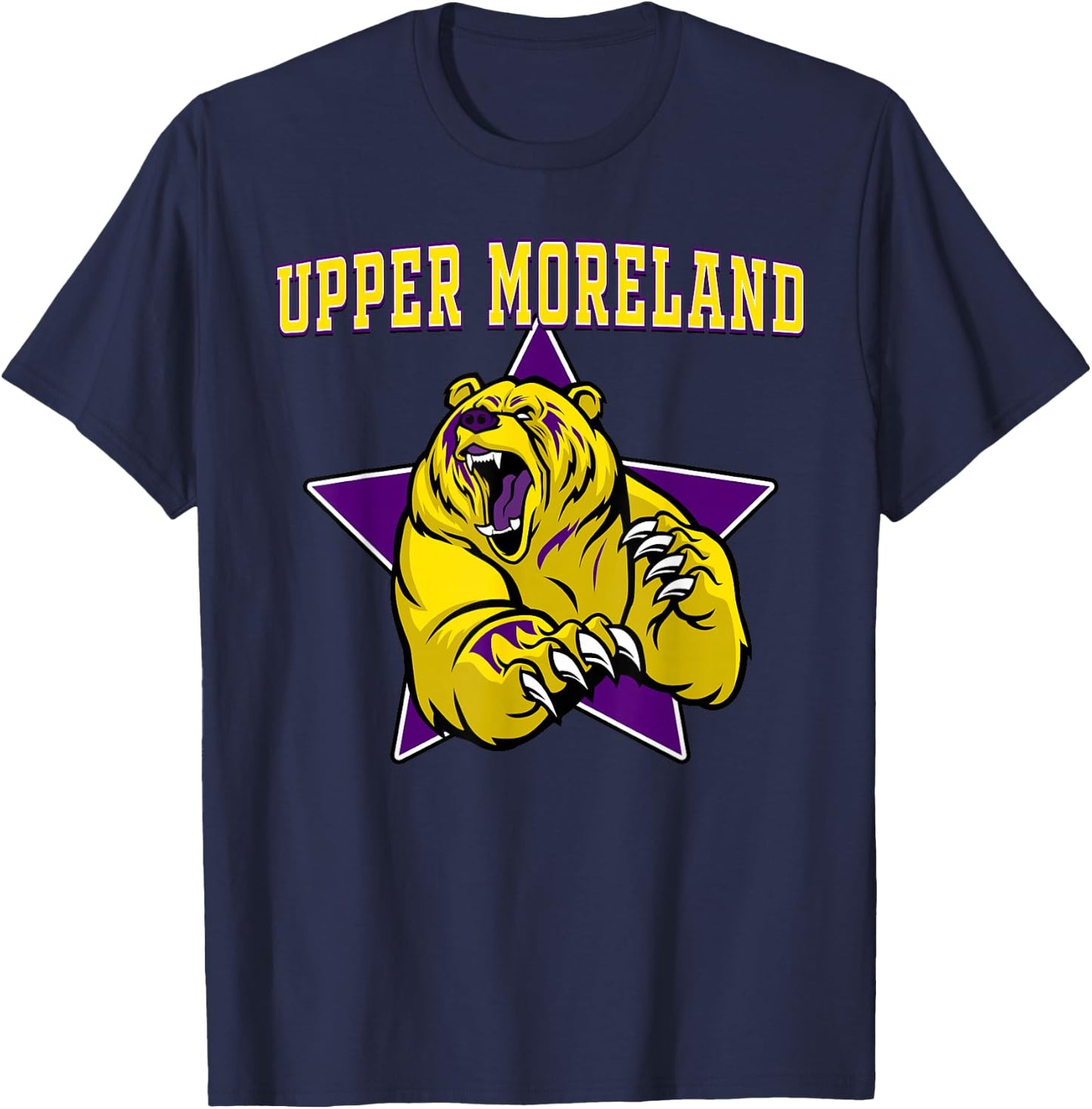 Upper Moreland Bears High School Team Spirit T-Shirt - T-Shirt | Navy