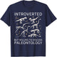 Vintage Introverted But Willing To Discuss Paleontology T-Shirt - T-Shirt | Navy