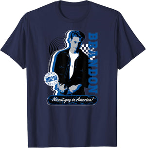 Beverly Hills 90210 - Brandon Nicest Guy In America T-Shirt - T-Shirt | Navy