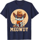 Meowdy! Funny Country Music Cat Cowboy Hat Men Women T-Shirt - T-Shirt | Navy