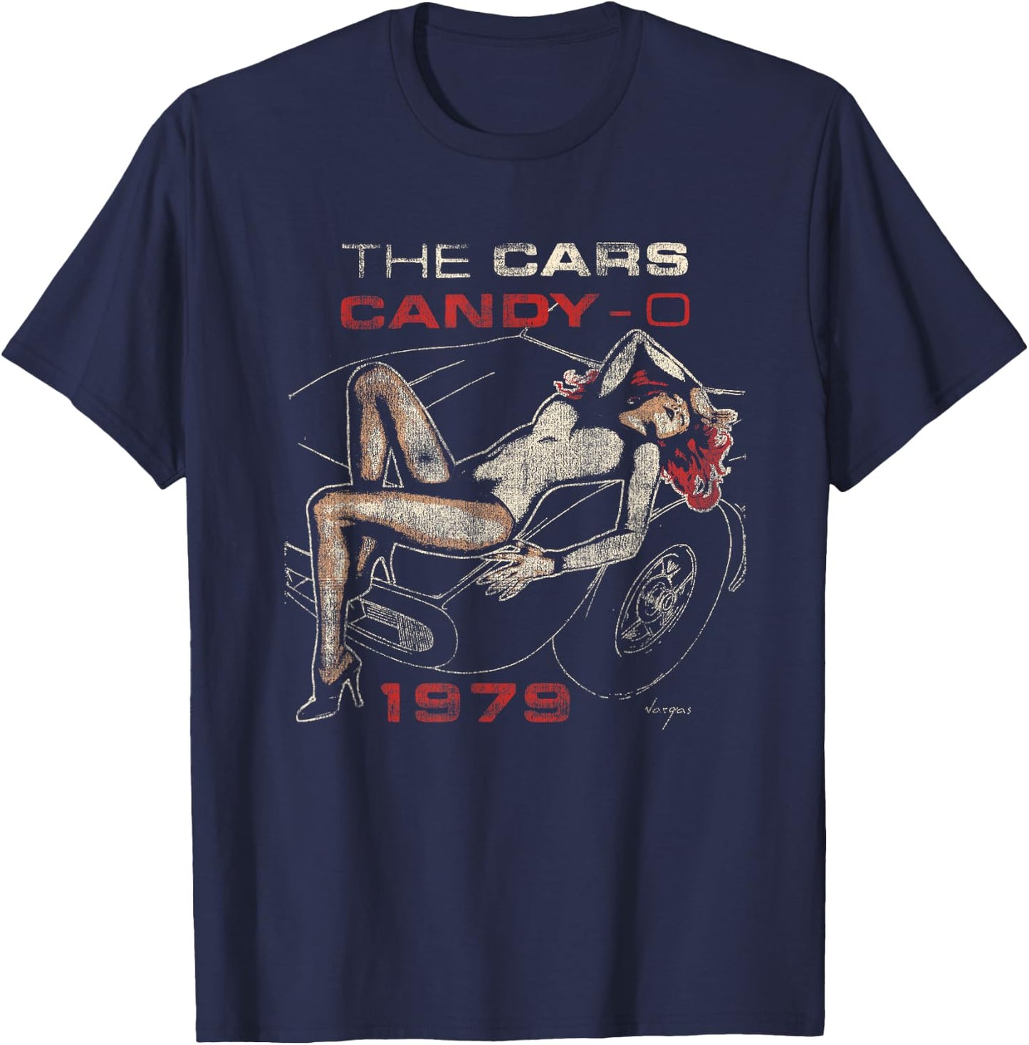 The Cars - Candy-O Vintage 1979 T-Shirt - T-Shirt | Navy