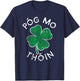 Pog Mo Thoin Lucky Clover St. Patrick's Day Distress T-Shirt - T-Shirt | Navy