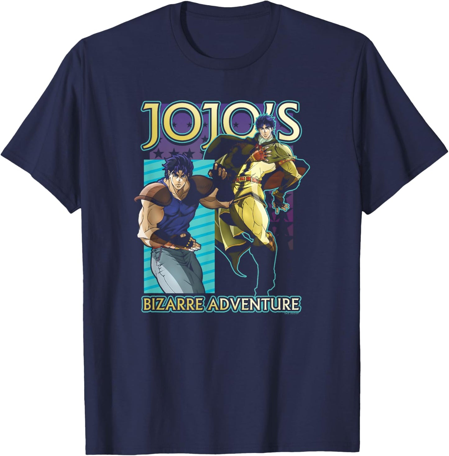 JoJo's Bizarre Adventure Phantom Blood Jonathan Joestar Pose T-Shirt - T-Shirt | Navy