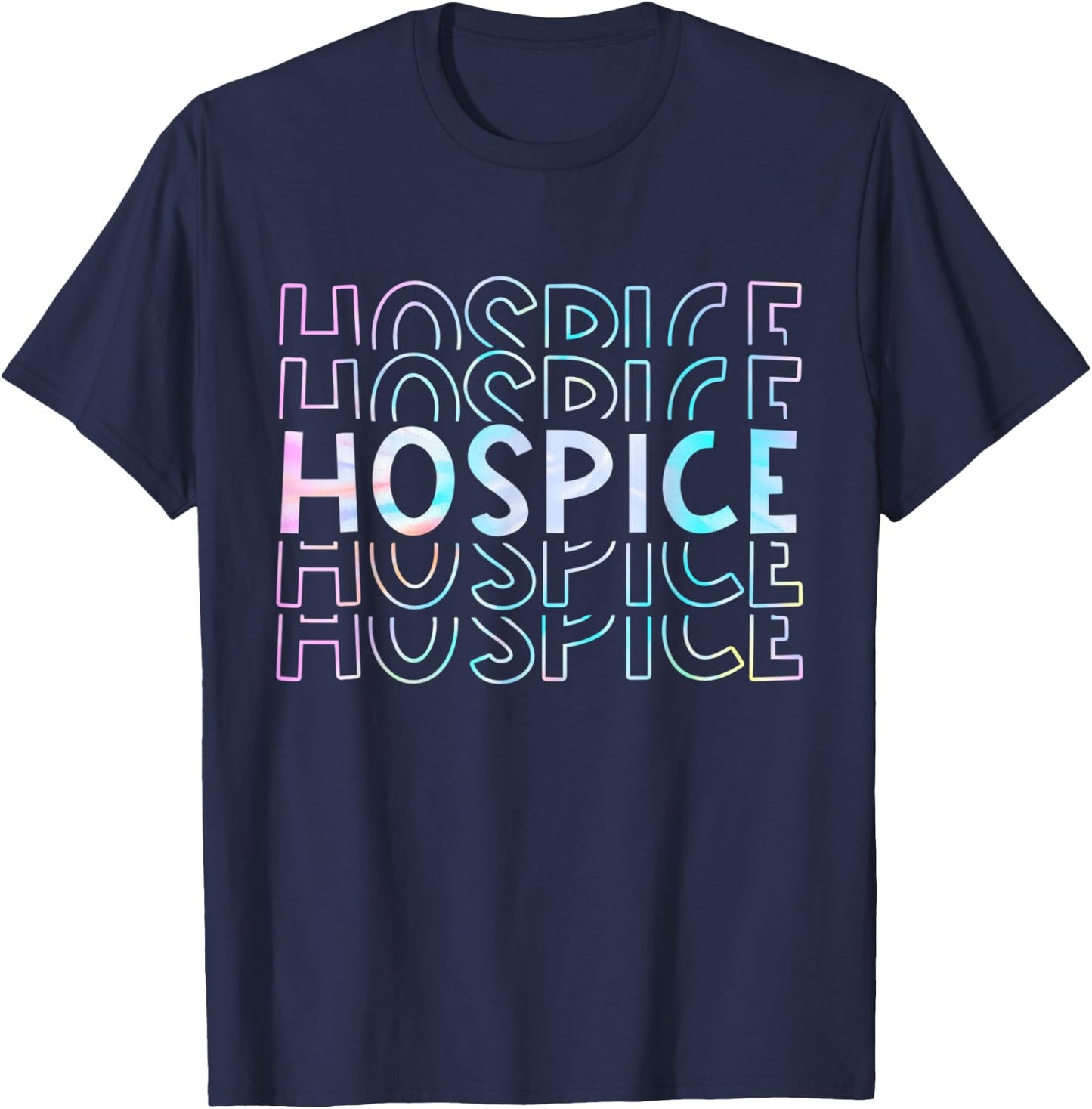 Cute Tie Dye Hospice Nurse Life Hospice Squad T-Shirt - T-Shirt | Navy