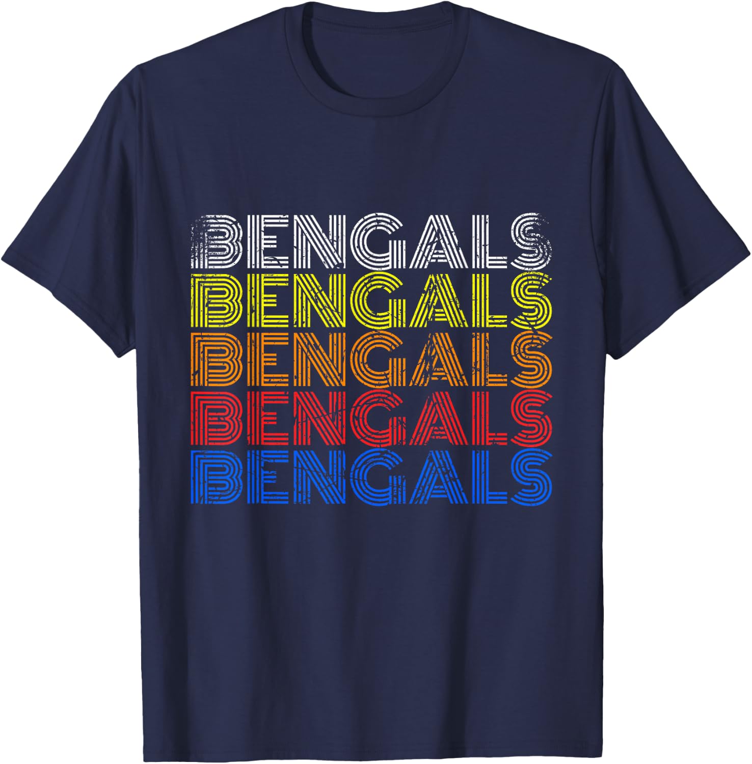 Retro Bengals Vintage T-Shirt - T-Shirt | Navy