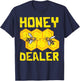 Honey Dealer Bee Honeycomb Beekeeping Beekeeper Apiarist T-Shirt - T-Shirt | Navy