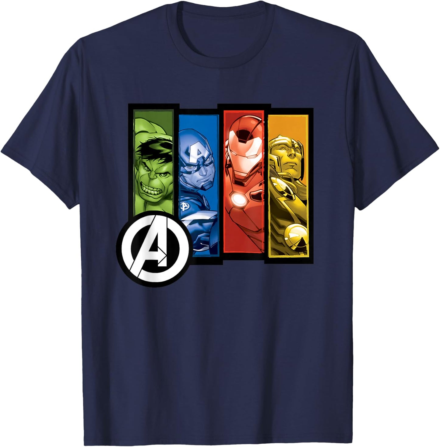 Marvel Avengers Four Heroes Four Colours T-Shirt - T-Shirt | Navy