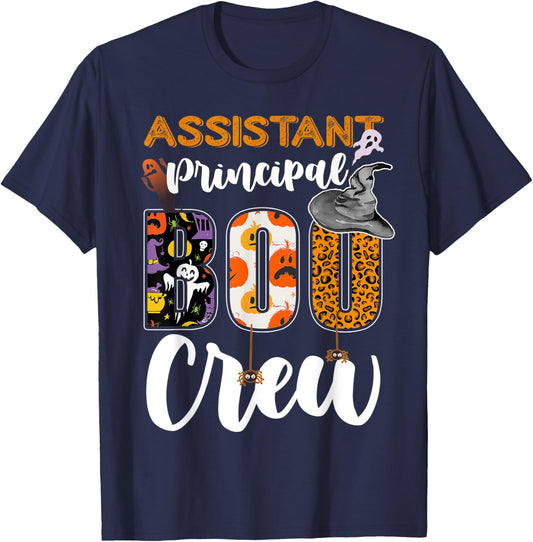 Assistant Principal Boo Crew Halloween Matching Asst T-Shirt - T-Shirt | Navy
