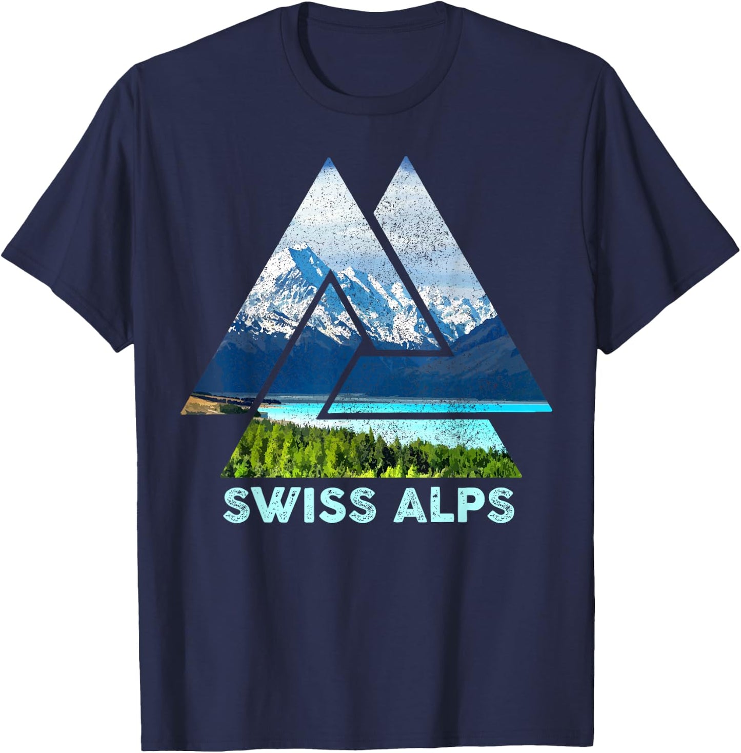 Switzerland Switzerland Nature Alps Mountains T-Shirt - T-Shirt | Navy