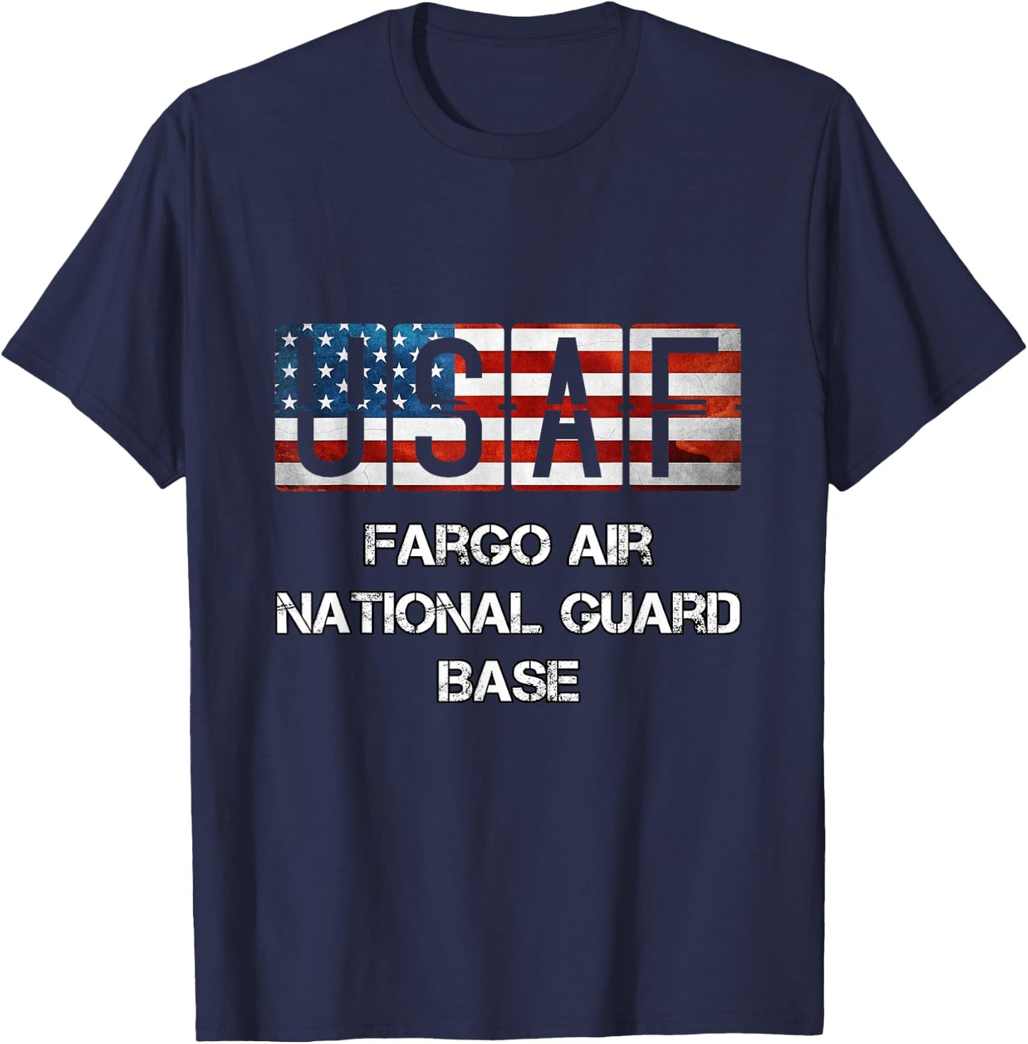 Fargo Air National Guard Base Distressed T-Shirt - T-Shirt | Navy