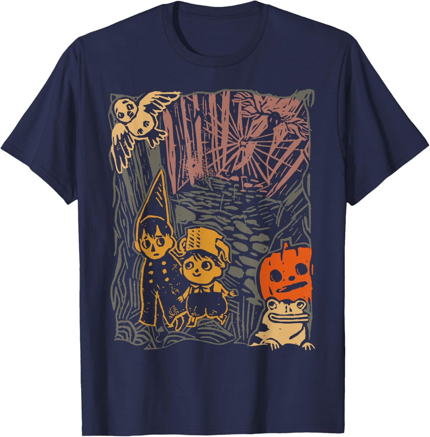 Spooky Pottsfield Harvest Festival Pumpkin Vibes Halloween T-Shirt - T-Shirt | Navy