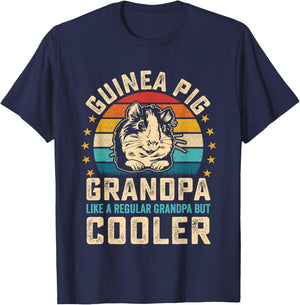 Rodent Guinea Pig grandpa like a Regular grandpa but Cooler T-Shirt - T-Shirt | Navy