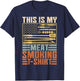 Vintage BBQ Smoker Grill Outfit This is My Meat Smoking T-Shirt - T-Shirt | Navy