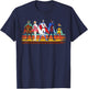 Battle of the planets vintage style brush Stripe T-Shirt - T-Shirt | Navy