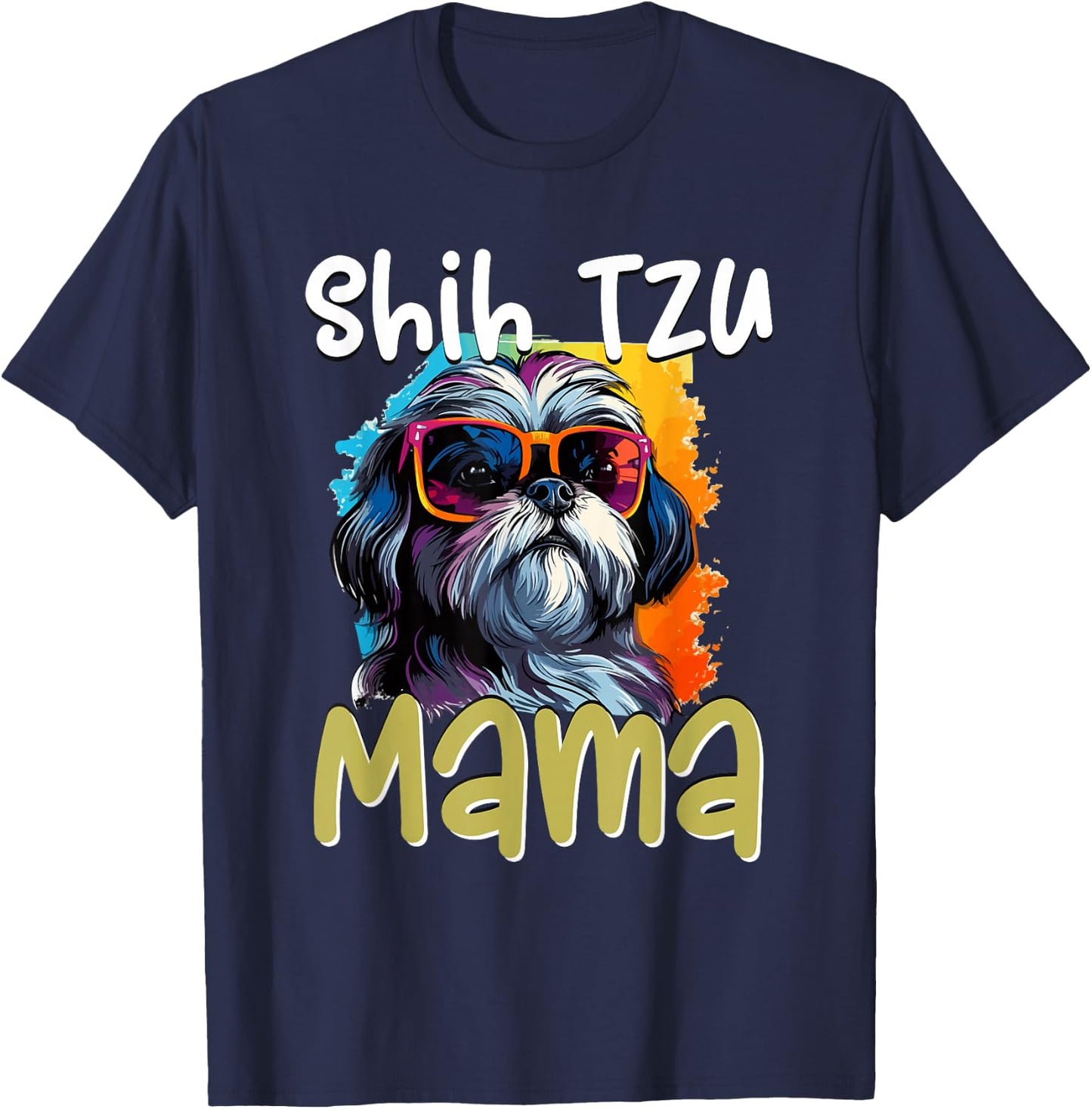 Shih Tzu Hsi Shih Dog Pet Dog Breed Shih Tzu Mom T-Shirt - T-Shirt | Navy