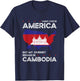 Cambodian American Patriot USA Grown Cambodia US Flag T-Shirt - T-Shirt | Navy