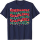 Emergency Department ER Nurse Christmas Ed Nurse Tech T-Shirt - T-Shirt | Navy