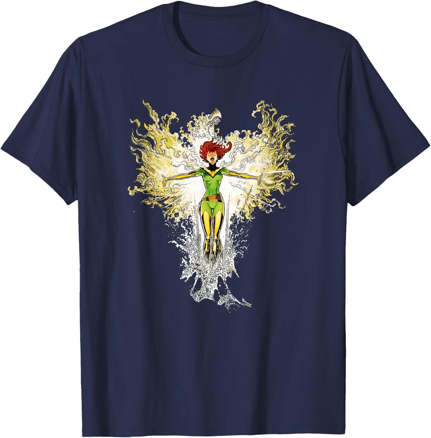 Marvel X-Men Jean Grey Phoenix Force Rising Epic Logo T-Shirt - T-Shirt | Navy