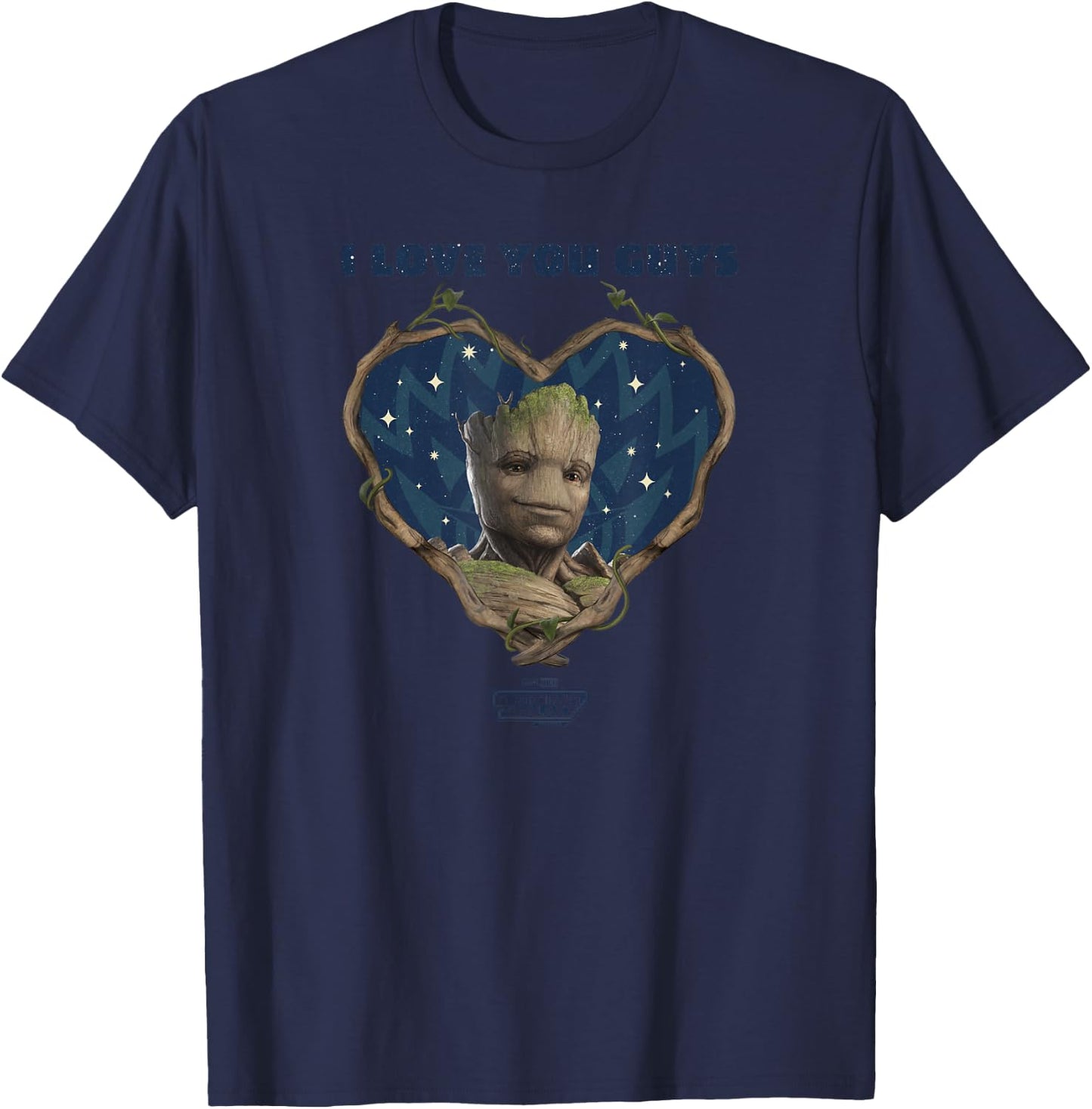 Marvel Guardians of the Galaxy Vol. 3 Groot Heart Portrait T-Shirt - T-Shirt | Navy