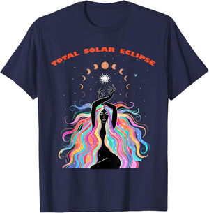 2024 Total Solar Eclipse April 8 Path Of The Eclipse T-Shirt - T-Shirt | Navy