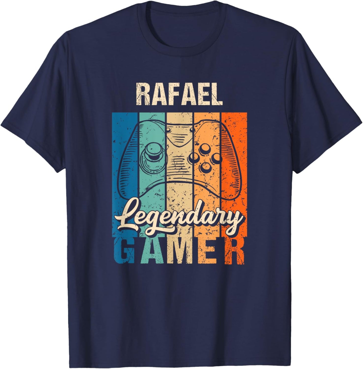 Rafael Name Gift - Personalized Legendary Gamer T-Shirt - T-Shirt | Navy