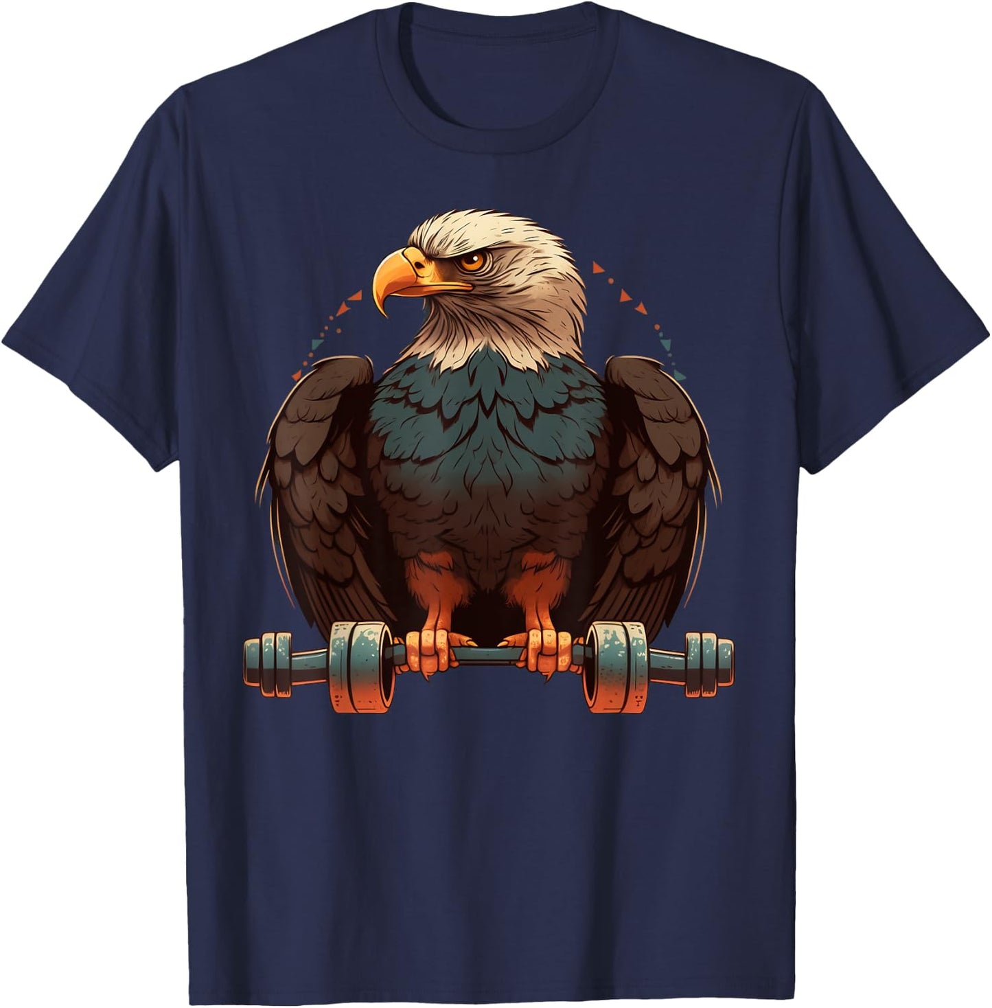 Eagle Weightlifting Funny Fitness Gym Eagle T-Shirt - T-Shirt | Navy