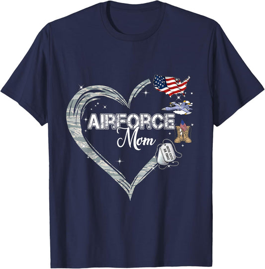 Proud Air Force Mom Air Force Graduation Mom USAF Mom T-Shirt - T-Shirt | Navy