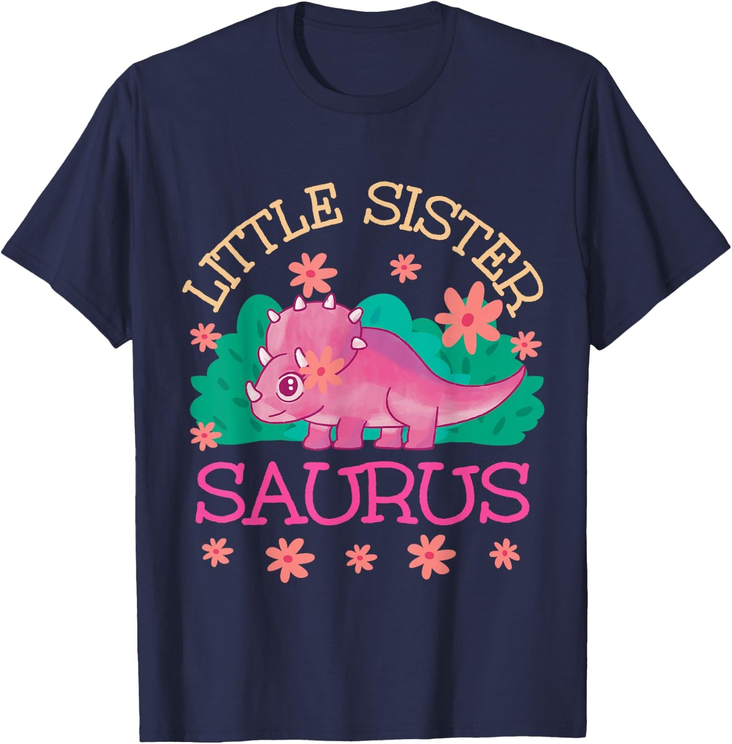 Little Sister Saurus T-Shirt - T-Shirt | Navy
