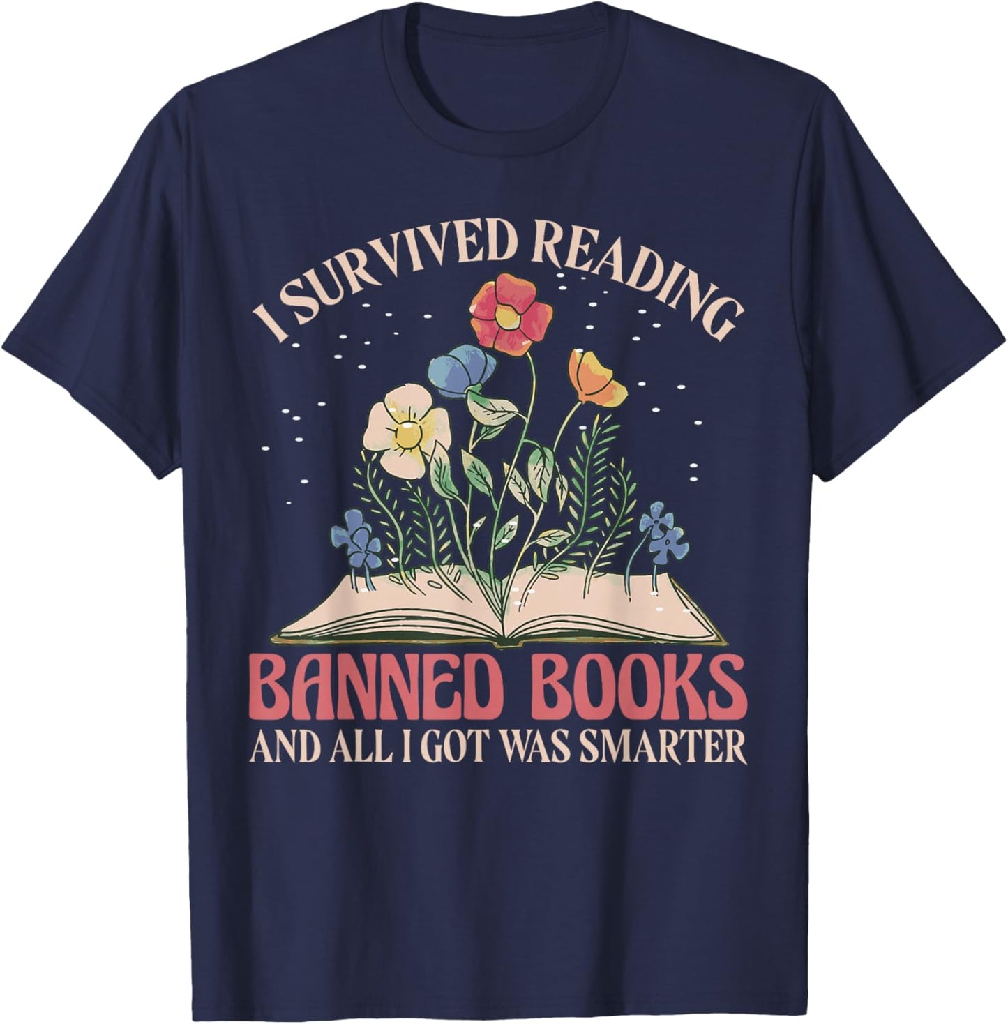 Banned Books Week Bookworm Banned Books Reader T-Shirt - T-Shirt | Navy