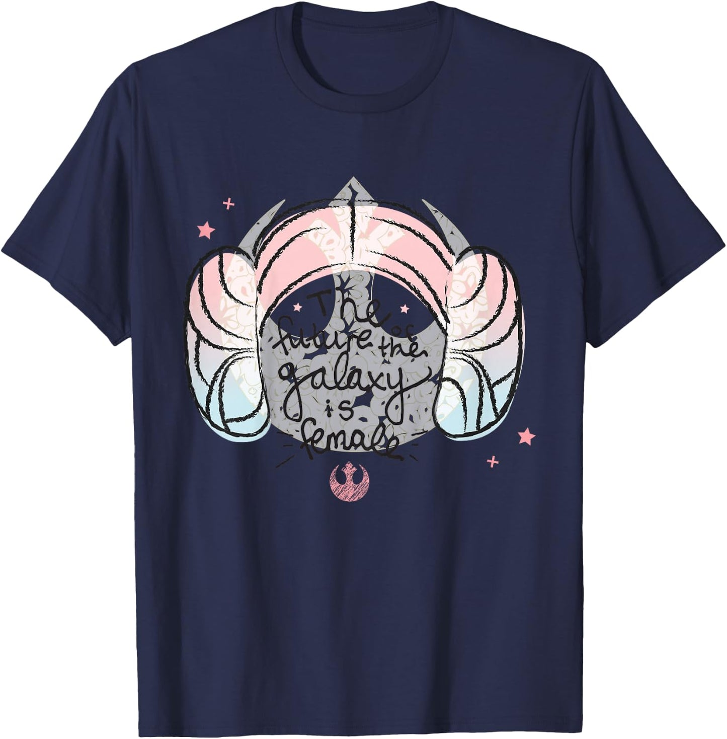 Kids Star Wars Classic Princess Leia The Future Galaxy Is Female T-Shirt - T-Shirt | Navy