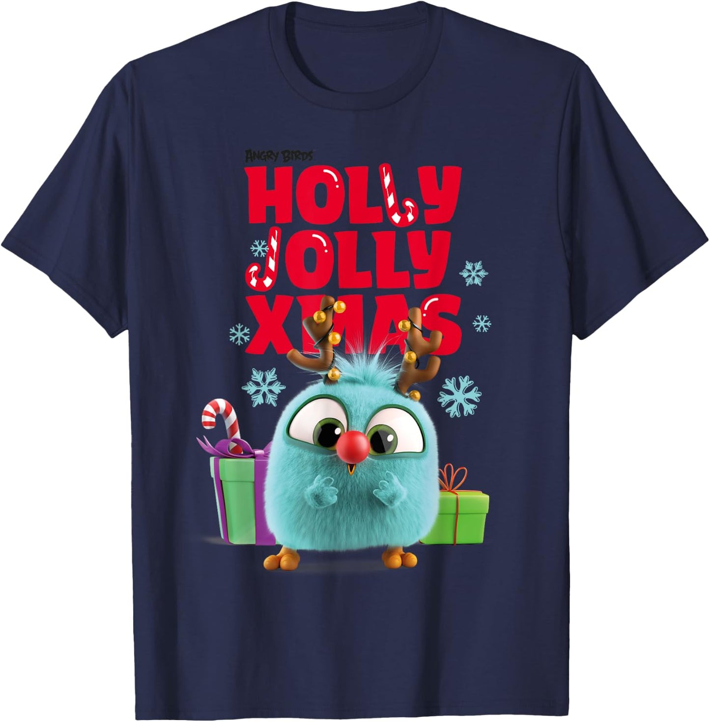 Angry Birds Christmas Holly Jolly Official Merchandise T-Shirt - T-Shirt | Navy
