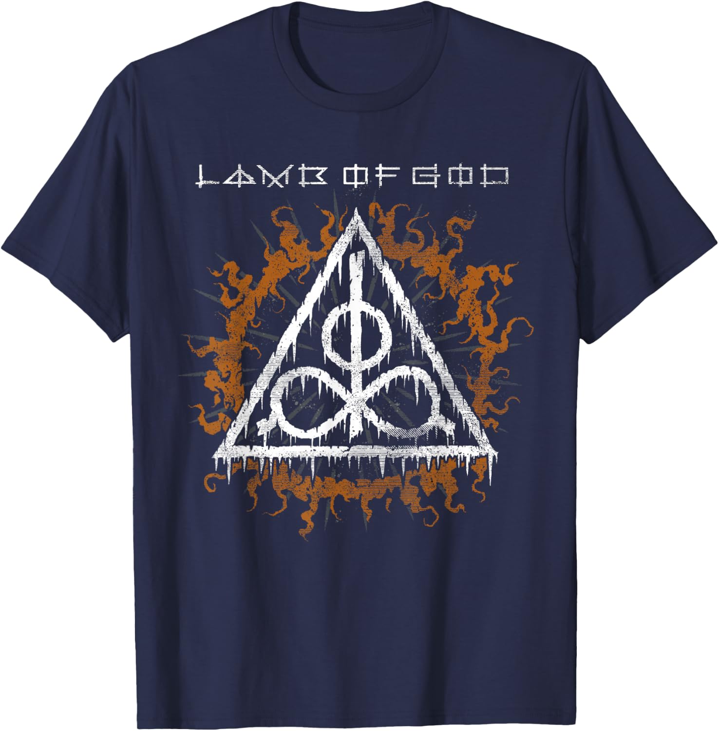 Lamb of God – Symbol and Sun T-Shirt - T-Shirt | Navy