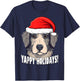 Christmas Aussiedoodle Yappy Holidays Funny Puppy Dog T-Shirt - T-Shirt | Navy