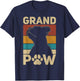 Grandpaw Dog Grandpa Funny Dog Lover Grandfather Men Pitbull T-Shirt - T-Shirt | Navy